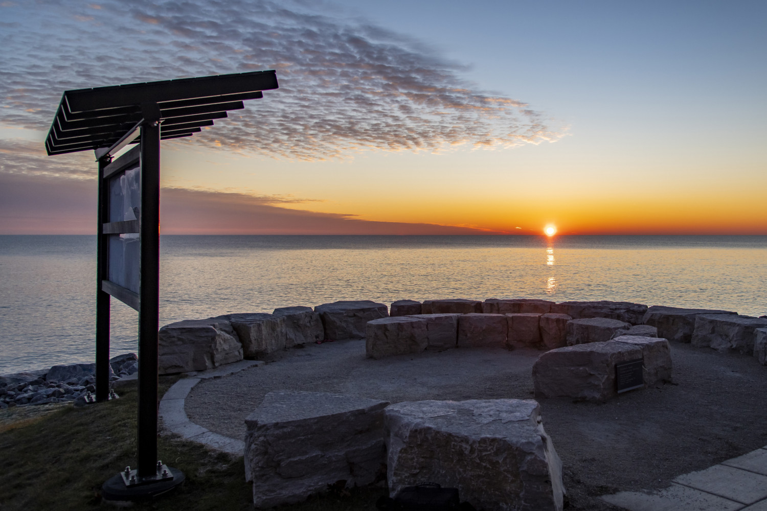 Carthage's outdoor classroom is the perfect place to watch the sunrise.