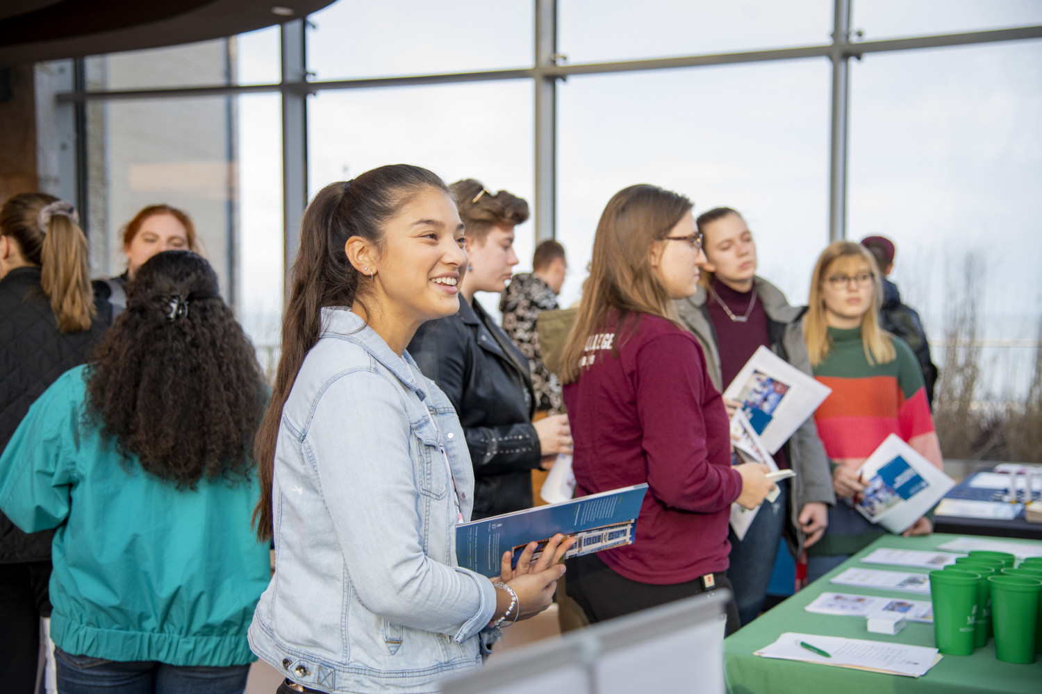Students learn more about available opportunities in the health professions at the annual Pre-Health Fair held in the Science Center atrium.