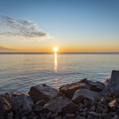 A look at the sunrise over Lake Michigan.