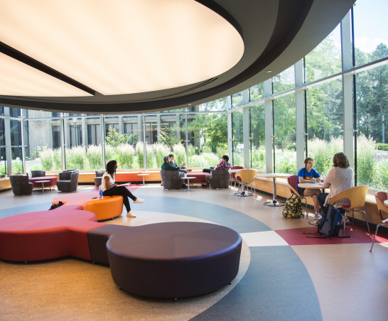 A view of the Integrated Sciences Pavilion in the Carthage Science Center.