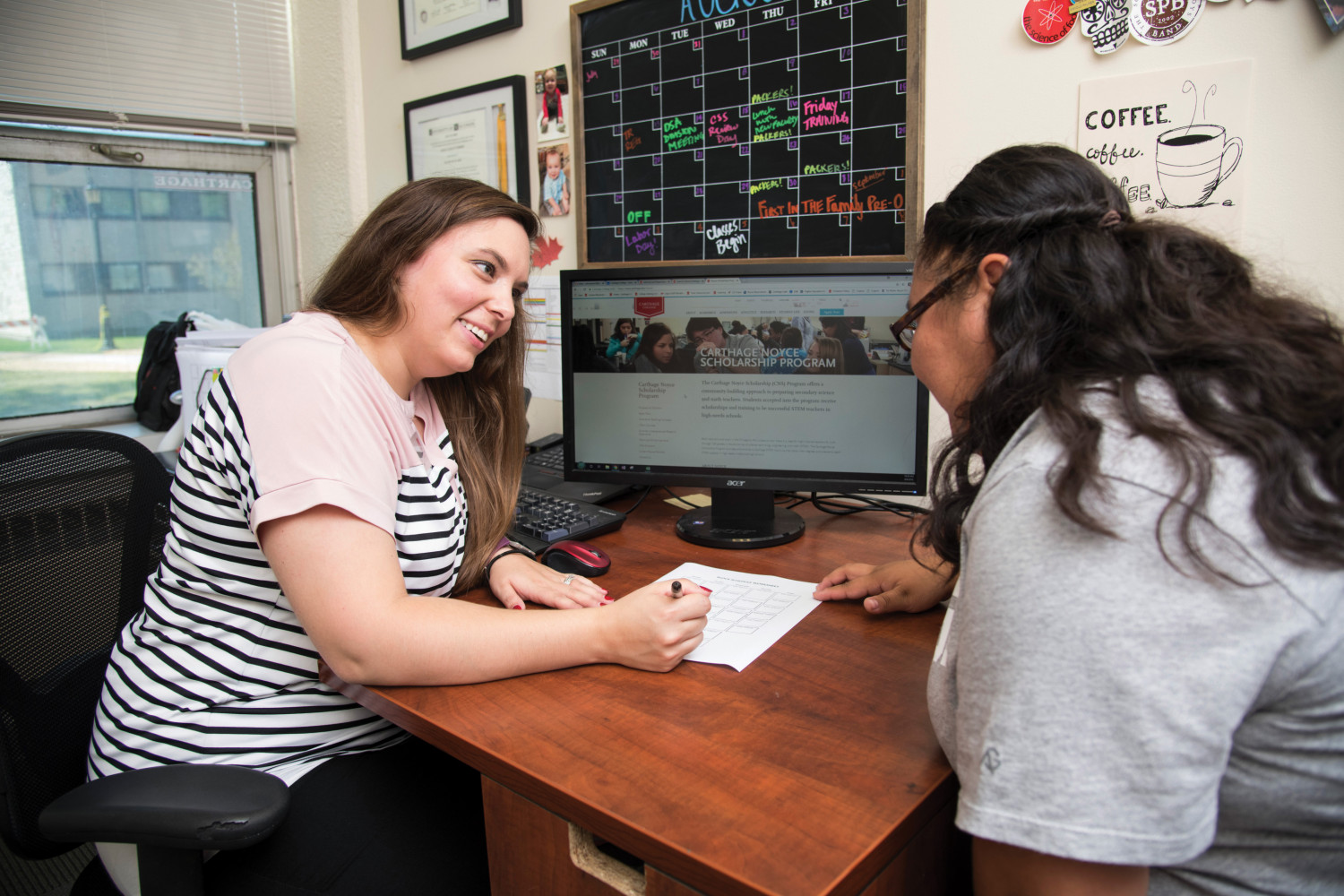 Every Carthage student has three advisors: An academic advisor, a Student Success advisor, and a Career Specialist.