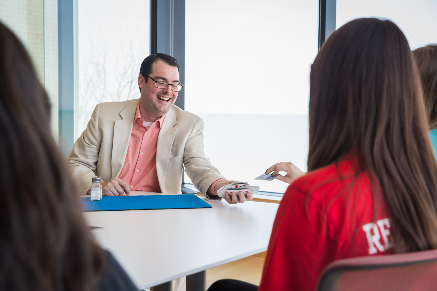 Anthony Barnhart, associate professor of psychological science and Carthage's resident magician