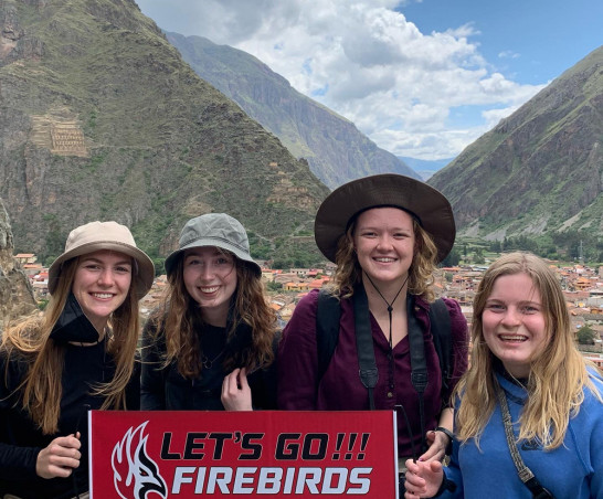 Students in Peru for a J-Term study tour.