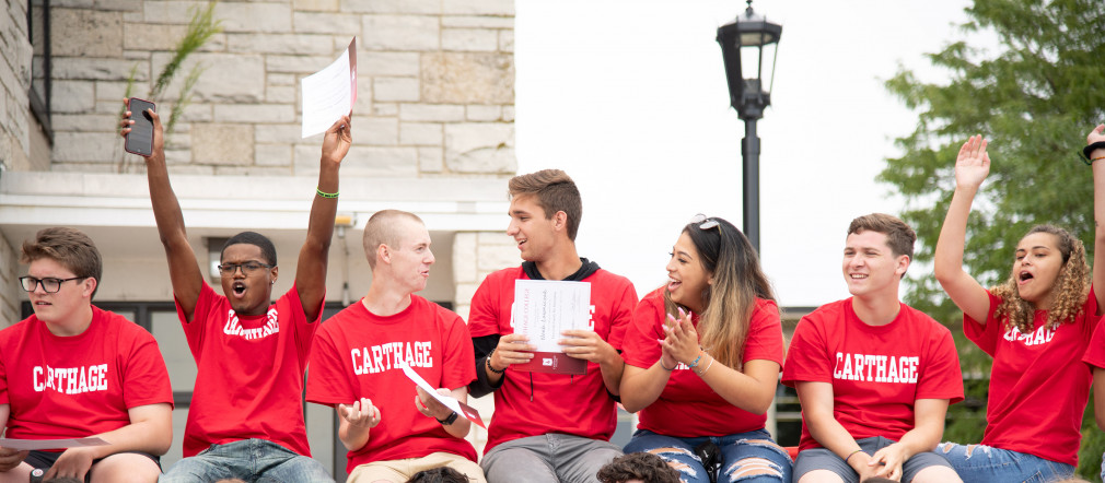 Students celebrate the beginning of a new year.