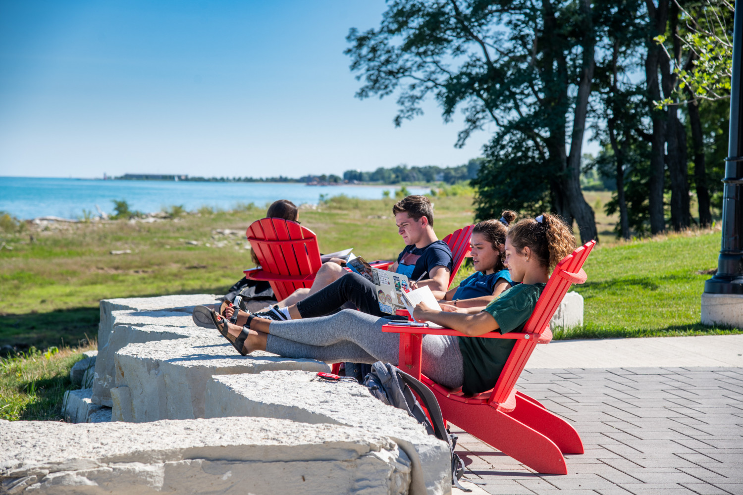 Consider staying on campus between classes to study with friends...