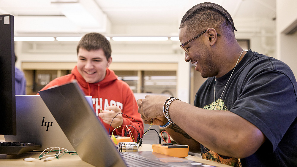Engineering Students working on project