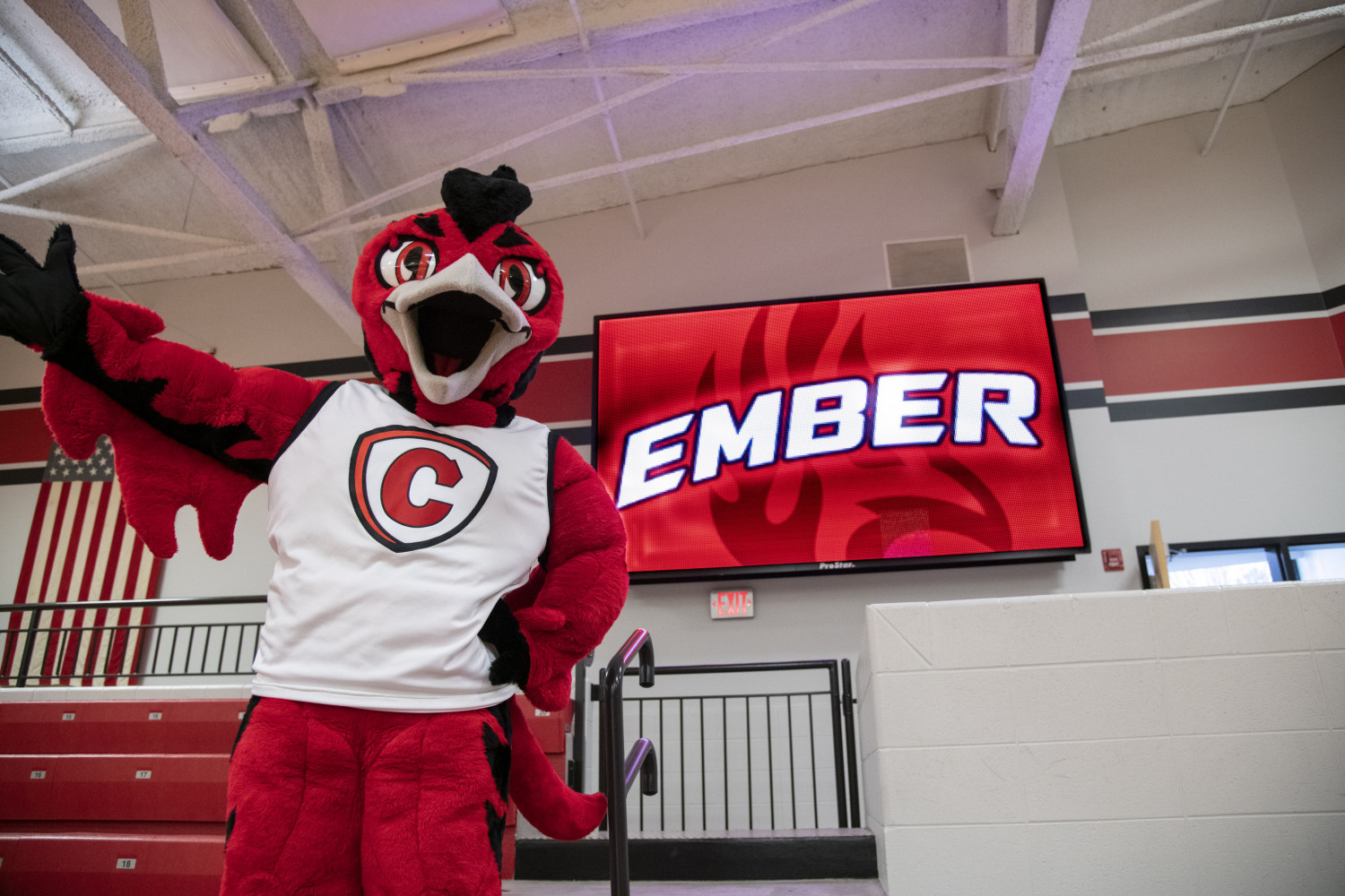 Ember is the College's mascot.