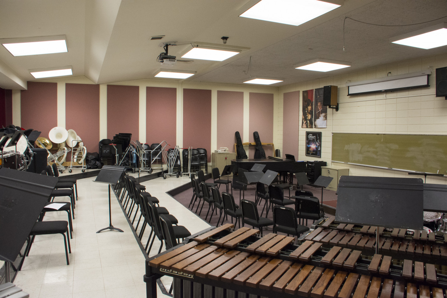 Carthage has two large ensemble rehearsal rooms for the vocal and instrumental music programs as well as a plethora of individual practic...